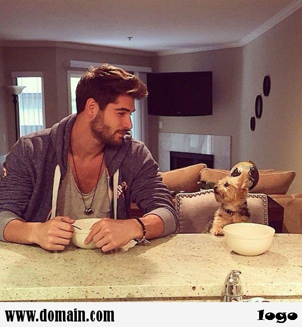 Handsome Guys With Dog!